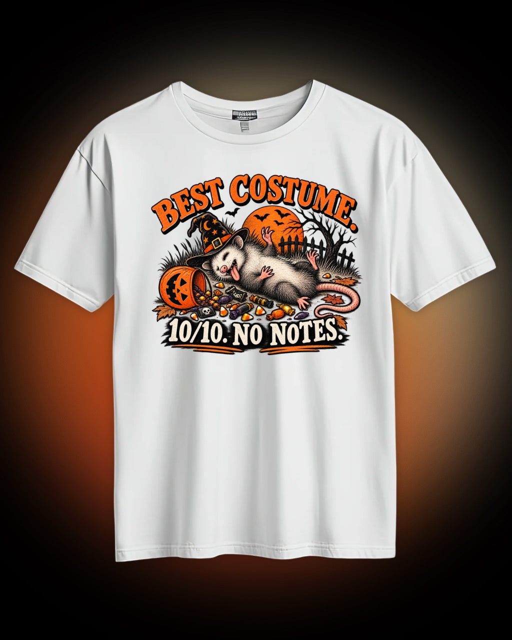 Halloween "Best Costume 10/10 No Notes" Vintage Horror Tee