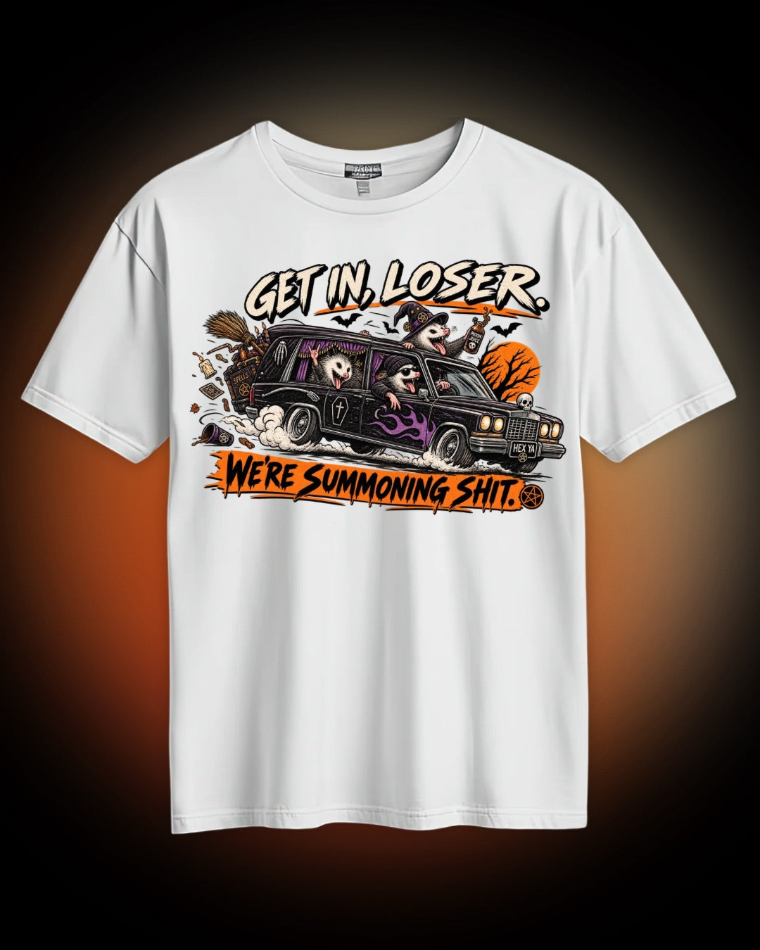 Get In Loser We're Summoning Shit Halloween Tee